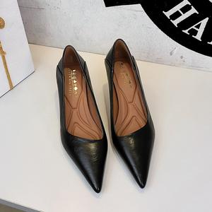 Sepatu Hak Tinggi Wanita Musim Panas Terbaru, Foto Asli, Model Slip-On Ujung Runcing, Hak Tinggi untuk Kerja dan Komuter, Stiletto Elegan - Product Image 4
