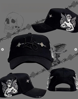 Gorra de béisbol LA personalizada en stock, negra, unisex, para adulto, con visera curva, de 5 paneles, Thirty One Hats, Gorra Dandi Hats, The Magician 31 Hats