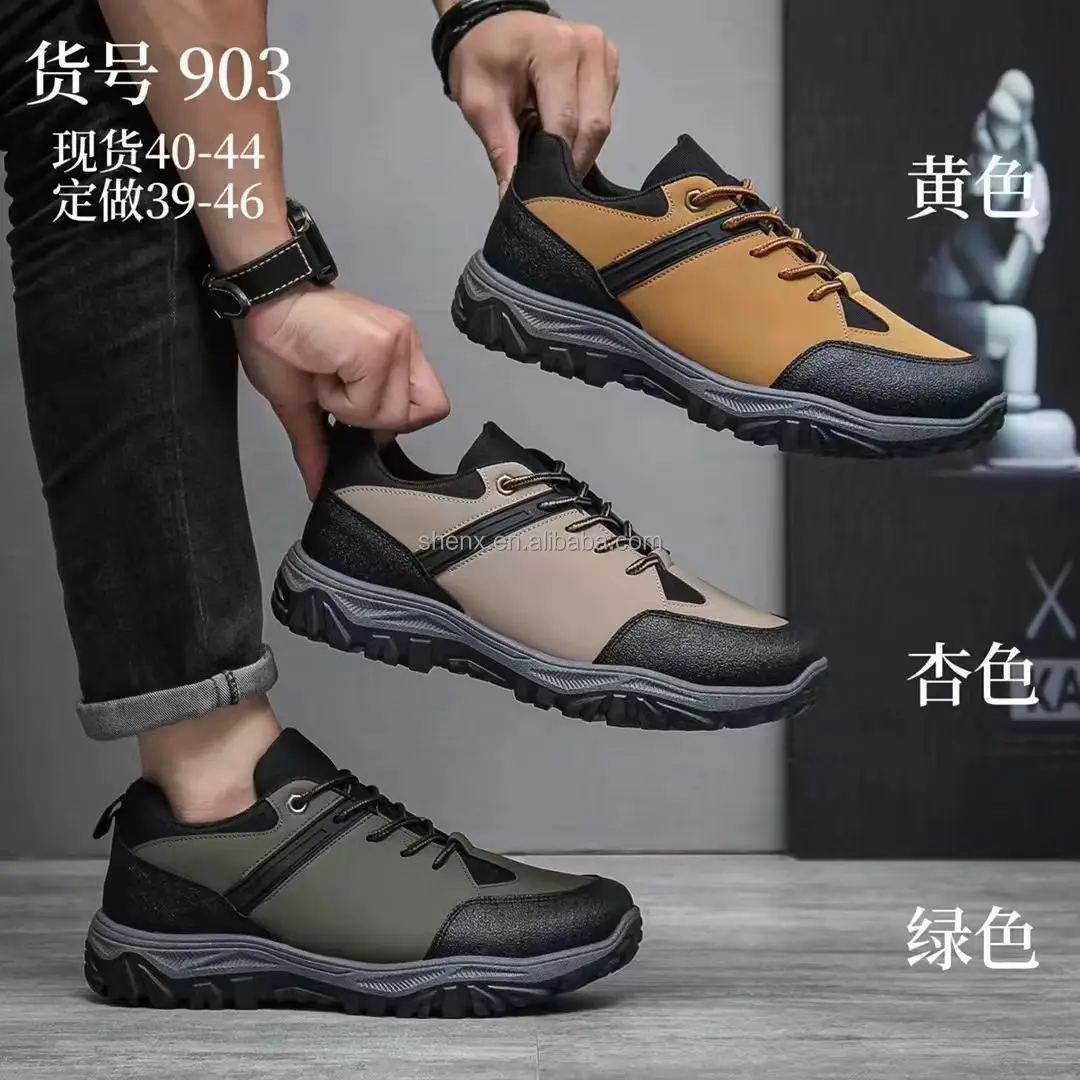 Scarpe da uomo autunno e inverno scarpe sportive impermeabili in pelle scarpe da uomo stile Outdoor Walking