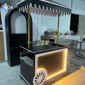 Carrito de Dulces Metálico Personalizado LEDA, Resistente al Agua, para Negocios Móviles de Comida y Charcutería, para Exhibición en el Hogar, Cumpleaños y Otras Ocasiones - Product Image 2