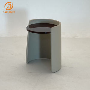 <span class=keywords><strong>Mesas</strong></span> Auxiliares de Diseño Italiano para Sala de Estar, Mesa de <span class=keywords><strong>Centro</strong></span> Redonda de Madera Marrón Moderna - Product Image 1