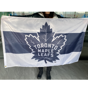 علم مخصص مرن 3×5 قدم لفريق تورونتو مابل ليفز، مطبوع بتقنية التسامي للاستخدام الخارجي، مع عمود ألمنيوم، تصميم للرفع، مصنوع من البوليستر بألوان بانتون - Product Image 5