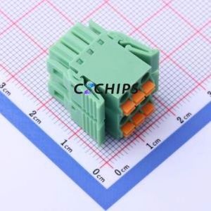 KF2EDGKNHG-3.5-2*3P Plug-in Terminal Block P=3.5mm Connector Male Plug 2x3P 3.5mm Green - Product Image 1