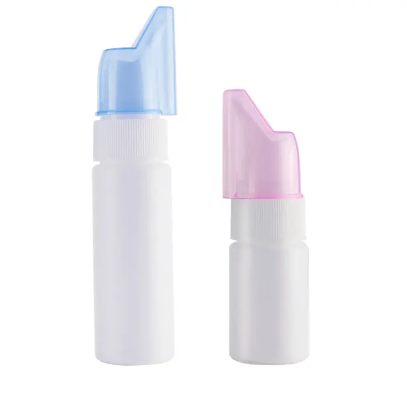 Saline Water Wash White Empty Plastic Material Nasal Pump Sprayer Mist Nose Spray Bottle