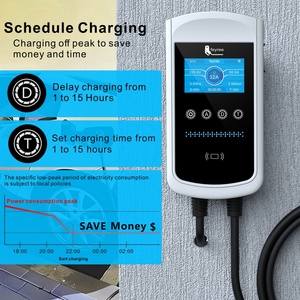 Nuevo Cargador de Pared para Vehículos Eléctricos, Trifásico, 32A, Corriente Ajustable, 22KW, Certificado CE, Estación de Carga con Control Remoto por WIFI y Aplicación, CA - Product Image 3