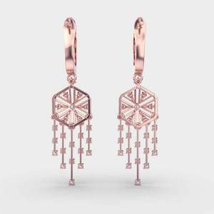 Boucles d'oreilles clous en diamant en argent sterling 925, bijoux fins de créateur pour femme, cadeau idéal pour mariages et célébrations - Product Image 1
