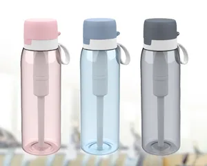 Bpa ฟรีการอยู่รอดกลางแจ้งขวดกรองน้ําฉุกเฉินขวดน้ําแบบพกพาเครื่องกรองกรองขวดน้ําพร้อมเครื่องกรอง