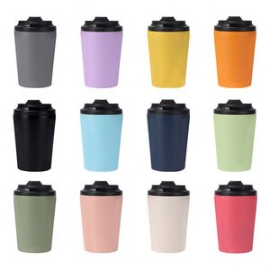 แก้วน้ำสแตนเลสแบบใหม่พร้อมฝาปิดสำหรับขายส่ง แก้วกาแฟ ขวดน้ำ - Product Image 2