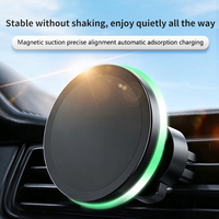 Support de chargeur de voiture sans fil QC3.0, support de téléphone de voiture à charge rapide USB-C pour iPhone Samsung Galaxy Android
