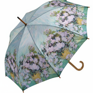 Ombrello in legno AU-02201 Van Gogh Art Design "rose bianche" - Product Image 1