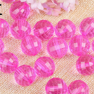 Acrylic Loose <b>Beads</b> 96 Facet Round Transparent <b>Red</b> For Jewelry Making DIY <b>Beaded</b> Material Bulk Packaging - Product Image 3