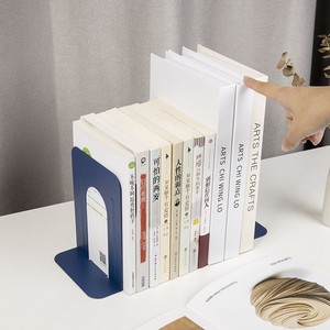 Metal Bookends <b>Book</b> Rack Desk Organizer For Office <b>Library</b> Storage Support Stand - Product Image 1