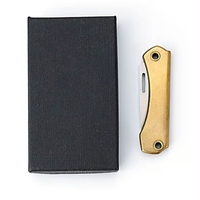 Manche en bois couteau en acier damas petite poche de camping mini couteau pliant