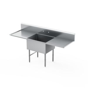 Évier commercial en acier inoxydable à 1 compartiment, finition polie résistante à la corrosion, 24L18W14D, bol <span class=keywords><strong>de</strong></span> <span class=keywords><strong>cuisine</strong></span> - Product Image 2