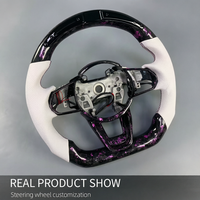 Volant de direction en fibre de carbone forgée avec LED pour Acura TLX MDX ILX ZDX, style sport de luxe, volant de direction amélioré pour voiture