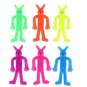 Juguetes antiestrés de conejo elásticos de gel suave TPR con expresiones, novedosos juguetes sensoriales de Pascua, juguete sensorial - Product Image 5