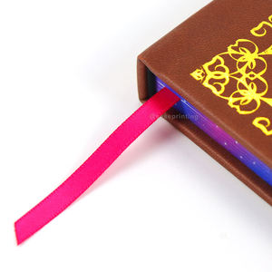 Custom Book Printing Factory Oem Sewn Binding Leather Cover Foil Stamping Collect Spray Book Edge Custom - Product Image 4