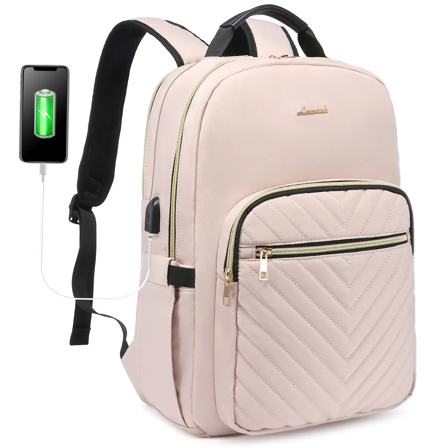 Lovevook Designer de luxo Dayback com porta USB para meninas mochila feminina personalizada para laptop de 15,6 17 18 polegadas