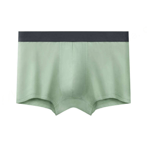 Venta al por mayor de calzoncillos de hombre con logotipo personalizado Modal Color sólido transpirable Bóxer corto ropa interior de verano para hombre - Product Image 6