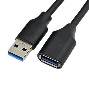 <b>Usb</b> 3.0 Male To Female Extension Cable Black Copper Wire Full Coverage Data Transfer For Computer Flash Drive Mouse <b>Keyboard</b> - Product Image 4