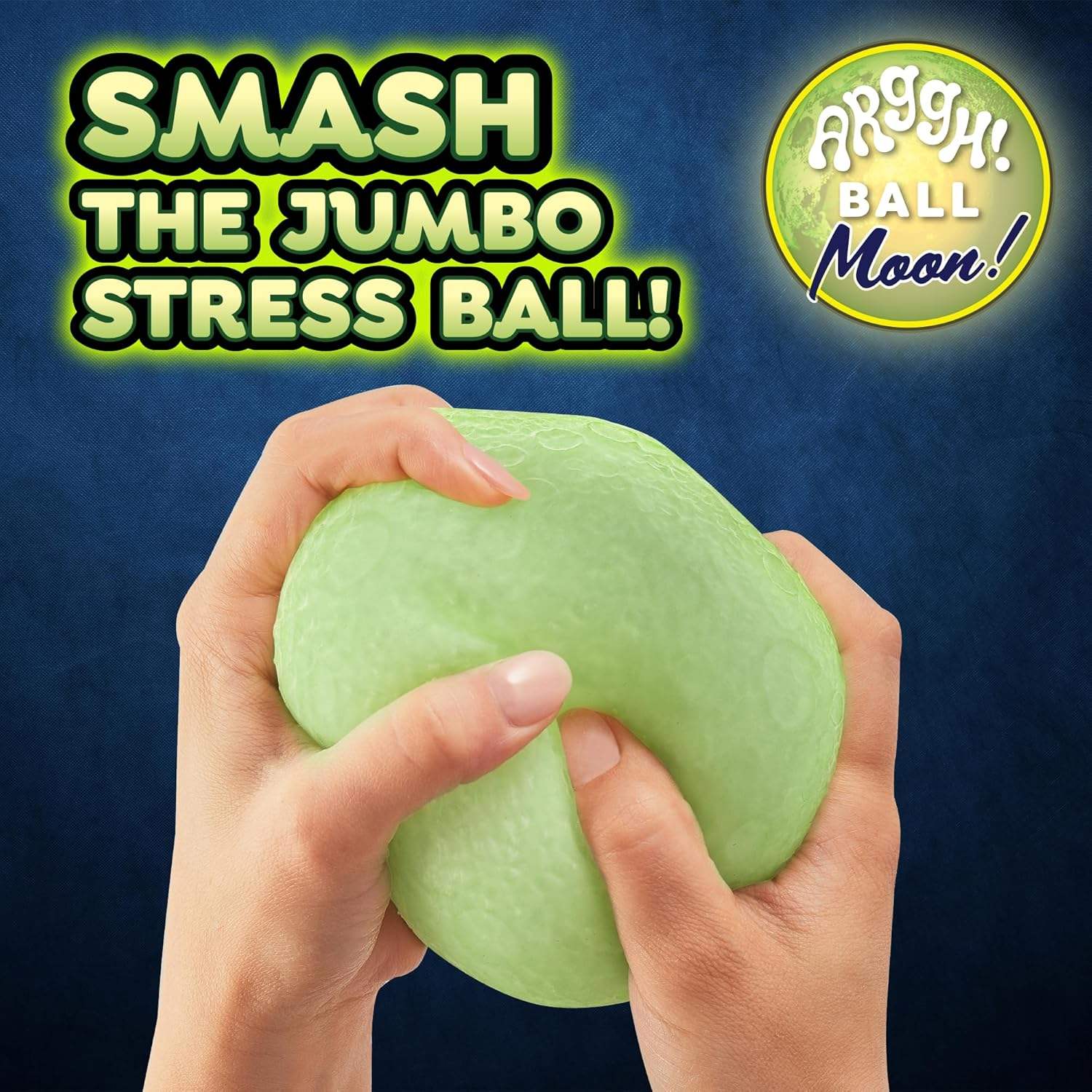 Moon Glow in Dark Stress Relief Fidget Toy Sensory Squeeze Ball for Kids Anxiety Relief Squishy Ball