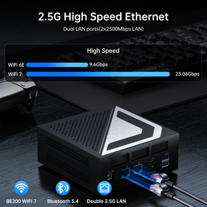 Msecore ชุดเล่นเกมมินิ<span class=keywords><strong>พีซี</strong></span>ทรงพลัง Ai Ultra9 285H Ultra7 255H 128GB แรม DDR5 4TB PCIE4.0 SSD WIFI7 oculink มินิ<span class=keywords><strong>พีซี</strong></span> - Product Image 2