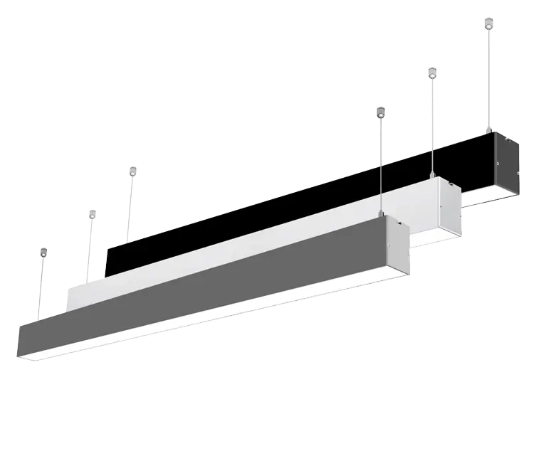 Индивидуальные комнатные линейные светильники, бесшовные алюминиевые вверх и вниз настенные Подвесные светодиодные линейные светильники IP20 для офиса