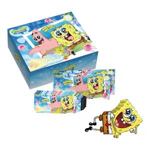 100 Pacchi All'ingrosso YICAI SpongeBobed SquarePants Island Glow Theme Scratch Collector Cards Gioco di Carte Collezionabili per Giocattoli e Regali - Product Image 1