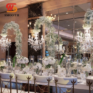 SMOOTH Modern Elegant Detachable Aluminum alloy Chandelier <b>Frame</b> Factory Price Crystal Chandelier For Wedding <b>Backdrop</b> Walkway - Product Image 2