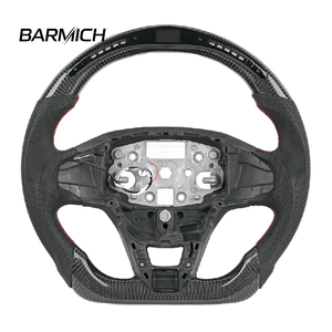 Volant sport éclairé avec surpiqûres rouges pour <span class=keywords><strong>Ford</strong></span> Tourneo Custom 2018 2019 <span class=keywords><strong>2020</strong></span> 2021 - Product Image 1