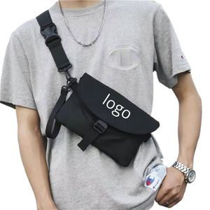 Sac bandoulière unisexe Oxford imperméable avec fermeture éclair et boucle – Tendance urbaine été 2023, petit sac à motif lettres - Product Image 1