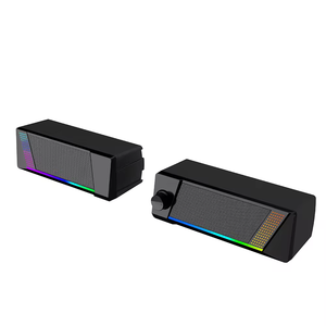 คอมพิวเตอร์ขนาดเล็ก 2.0 USB พร้อมไฟ RGB 6W สเตอริโอ สำหรับเล่นเกม พร้อมเคสพลาสติกสำหรับเกมเมอร์ - Product Image 3
