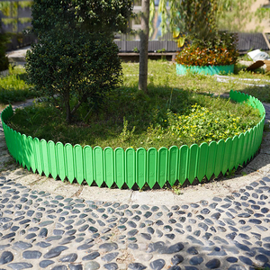 Decorative Heat Treated White <b>Plastic</b> Garden Fence Panels Durable Garden Border <b>Edging</b> Waterproof Rot Proof Easy Interlocking - Product Image 1