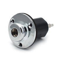 Kuningan putaran ujung gaya Pin 6.35 output Jack UNTUK kuningan gitar akustik Ukulele Equalizer EQ Pickup output