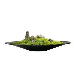 नकली तांबे के धातु के फूल अध्ययन कक्ष चाय कक्ष डेस्कटॉप रचनात्मक सिमुलेशन हरे पौधे