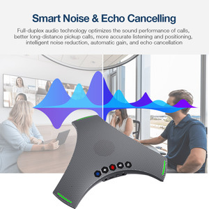 Sistema de conferencia en cascada 360, captación de voz, reducción de ruido, cancelación de eco, altavoz, micrófono de extensión para uso doméstico y de oficina - Product Image 4