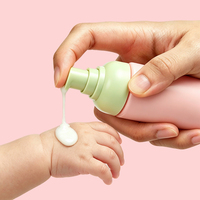Flacon pompe cosmétique rose rechargeable, contenant pour lotion de soin de la peau, emballage rond en plastique pour maquillage