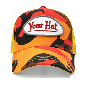Vietnam Custom Trucker Cap Retro Snapback Cap for Men and Women Adjustable Snap Fit Panel Mesh Rear Curved Bill - Product Image 1