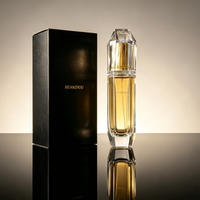 Flacons de parfum en verre transparent personnalisés de luxe 30ml 50ml 100ml ronds avec gravure et couleurs personnalisées avec boîte