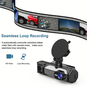 Nouveau Enregistreur de Conduite 3 Caméras W9 (Avant, Intérieur et Arrière) avec Connectivité Wi-Fi pour Téléphones Mobiles et Enregistrement en Boucle - Product Image 5