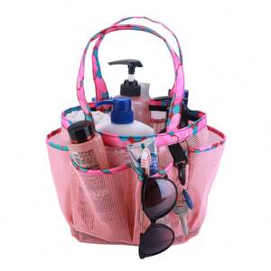 Bolsa de Playa de Moda, Bolsas de Malla con Múltiples Bolsillos, Organizador de Artículos de Tocador y Baño con 8 Compartimentos de Almacenamiento - Product Image 1