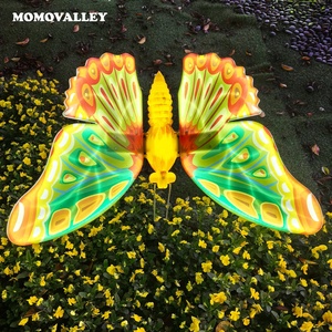 Momovalley gran oferta decoración de fiesta de <span class=keywords><strong>mariposa</strong></span> China <span class=keywords><strong>azul</strong></span> púrpura alas móviles ABS Shell vacaciones iluminación al aire libre jardín <span class=keywords><strong>monarca</strong></span> - Product Image 5