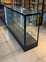Comptoir de vente en verre Extra Vision de 6 pieds avec éclairage, cadre en aluminium, vitrine verrouillable, mobilier pour boutique de tabac