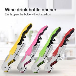 Tire-bouchon manuel multicolore pour la maison et la cuisine, ouvre-bouteille de vin en acier inoxydable, ouvre-bouteille coloré pour mariage - Product Image 3