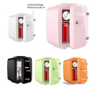 Réfrigérateur rétro en plastique pour le véhicule, réfrigérateur Portable, pour la voiture et la maison, petit réfrigérateur pour maquillage, à <span class=keywords><strong>vendre</strong></span>, 12 l 4l - Product Image 1