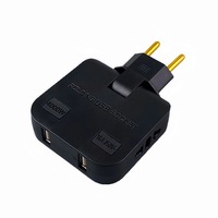 Adaptateur de Voyage Rotatif à 180° Ultra-Mince pour Prises EU, Convertisseur USB Standard UE, Multiprise 16A pour le Commerce International