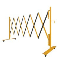 Solution de trafic routier mobile de barrière de sécurité pliable escamotable en métal