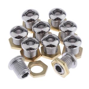 Set di 10 pezzi professionale di batteria in acciaio inossidabile rullante Bass Tom con testine a rete per uso da concerto include dado della guarnizione della presa d'aria - Product Image 1