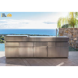 Cuisine d'extérieur modulaire sur mesure Cuisine de barbecue d'extérieur en acier inoxydable <span class=keywords><strong>avec</strong></span> gril d'extérieur <span class=keywords><strong>et</strong></span> réfrigérateur - Product Image 5