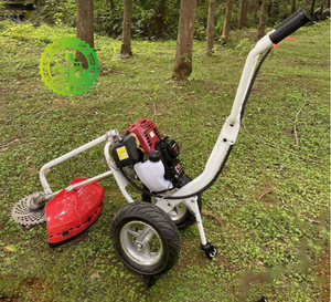 Cortadora de Césped a Gasolina Roja con Ruedas, Máquina Cortadora de Pasto de Alta Productividad - Product Image 3